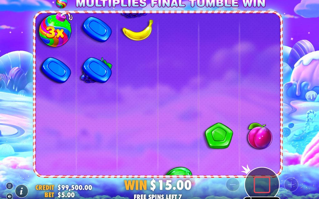 Multiplier-symboler i Free Spins, värden från 2x till 100x